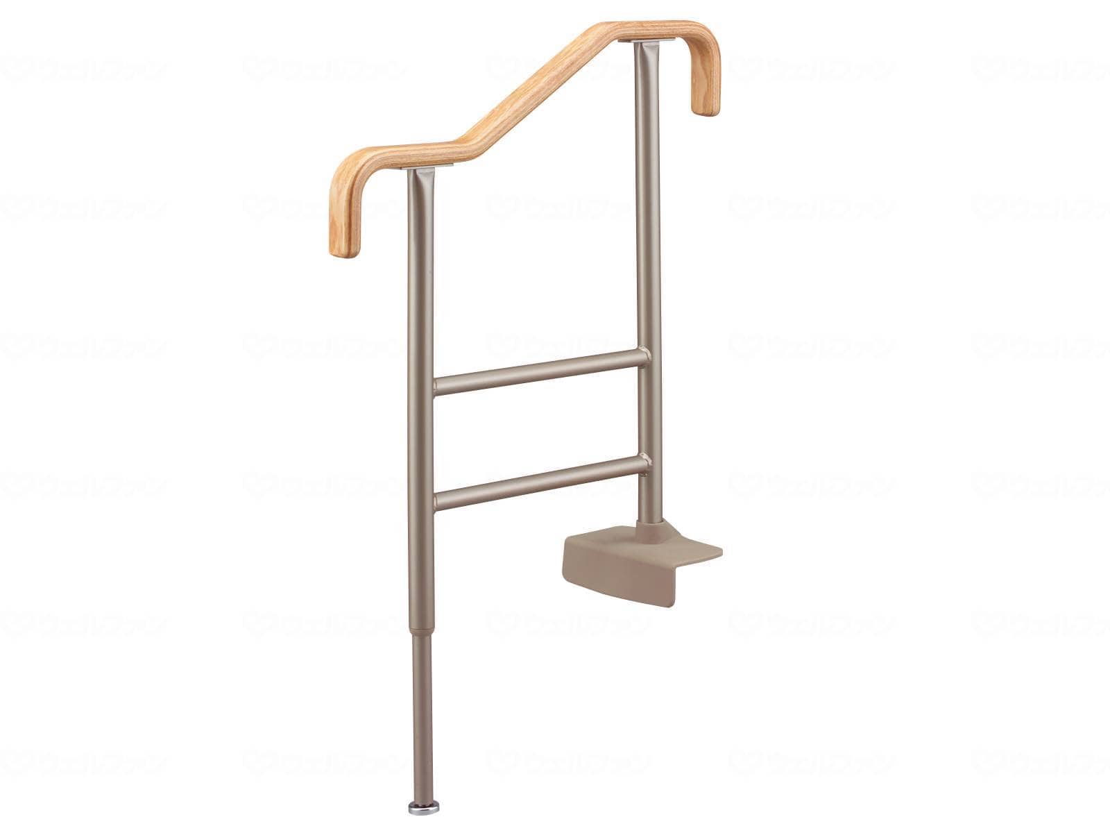 ウェルファン 上がりかまち用手すりKM-650/ライトブラウン/L 1個（ご注文単位1個）【直送品】