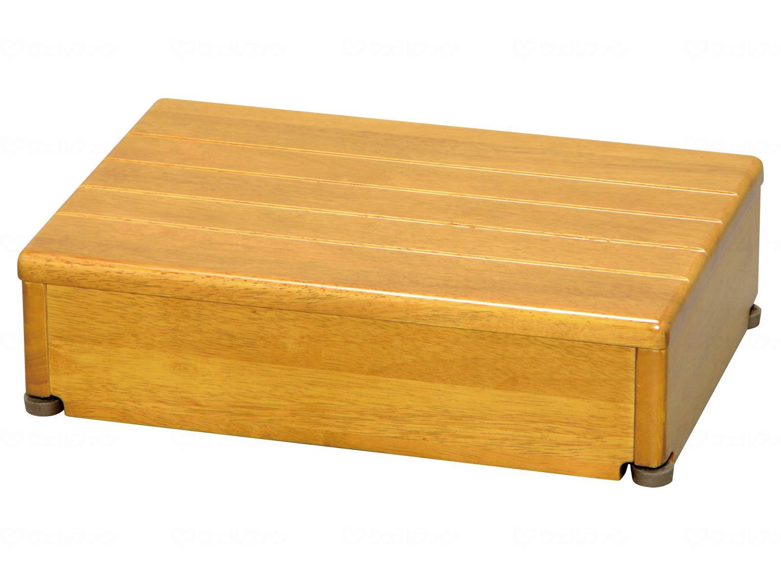 ウェルファン 木製玄関台 45W-30-1段/ライトブラウン 1個（ご注文単位1個）【直送品】