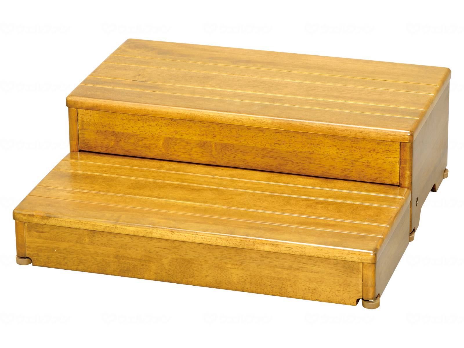 ウェルファン 木製玄関台 60W-30-2段/ライトブラウン 1個（ご注文単位1個）【直送品】