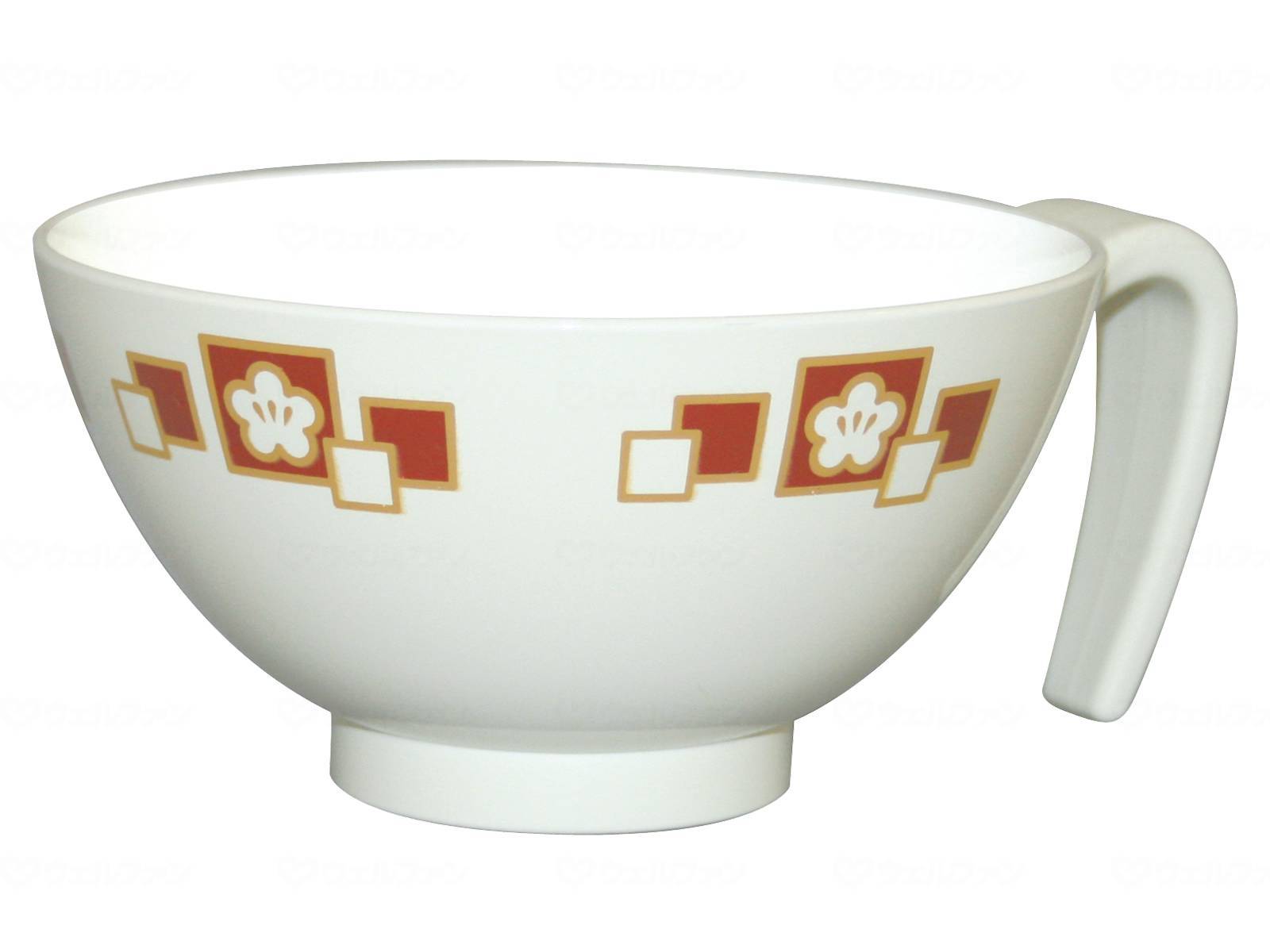 ウェルファン 取っ手付飯碗/梅花(赤) 1個（ご注文単位1個）【直送品】