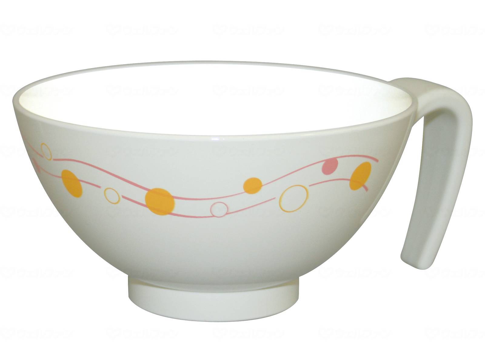 ウェルファン 取っ手付飯碗/水玉 1個（ご注文単位1個）【直送品】