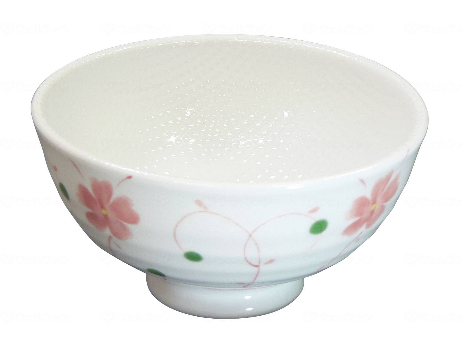 ウェルファン おかるのキモチ 六兵衛茶碗 粒々/つる葵(赤) 1個（ご注文単位1個）【直送品】