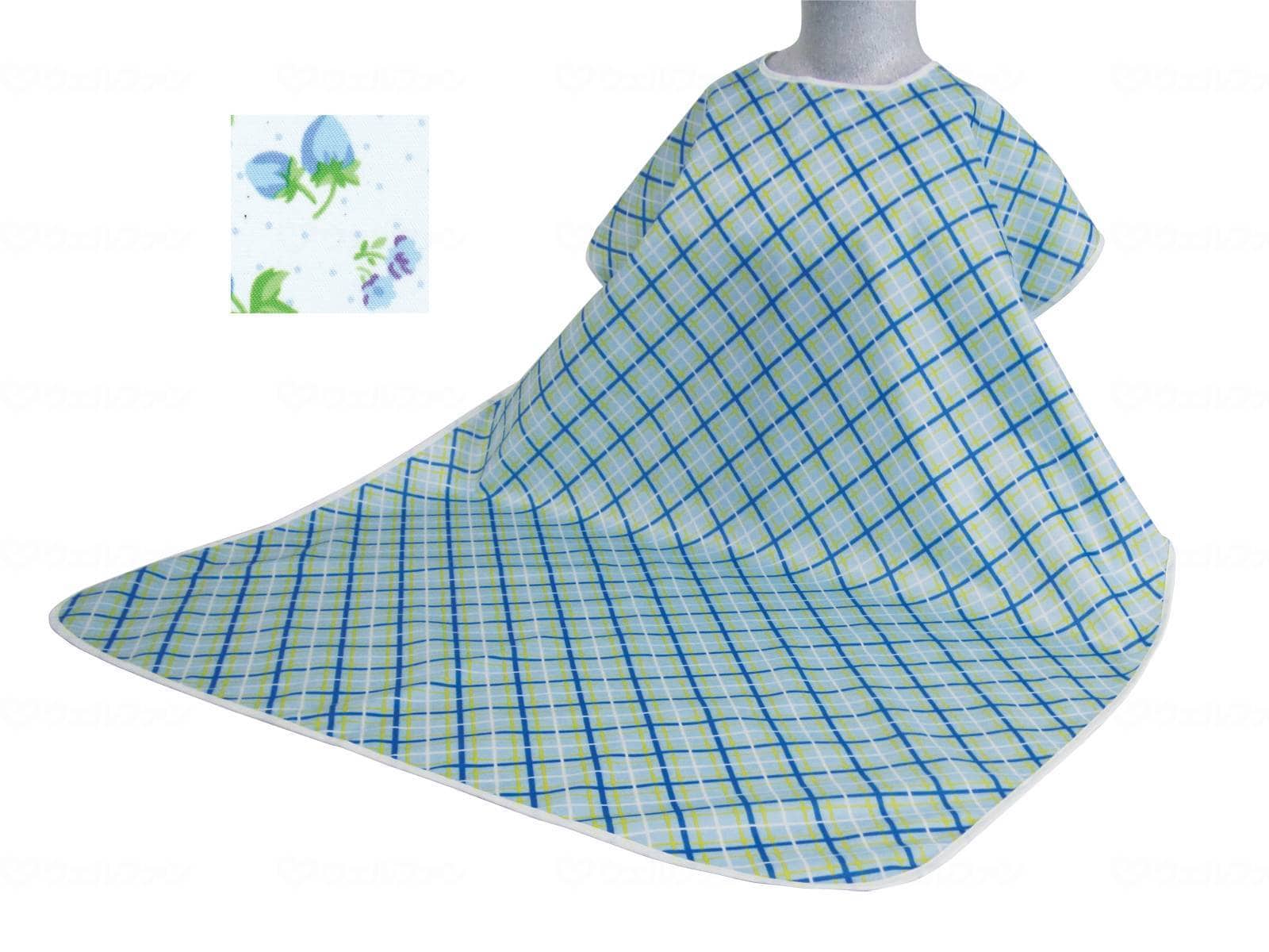 ウェルファン 食事用エプロンW/フルーツブルー 1個（ご注文単位1個）【直送品】