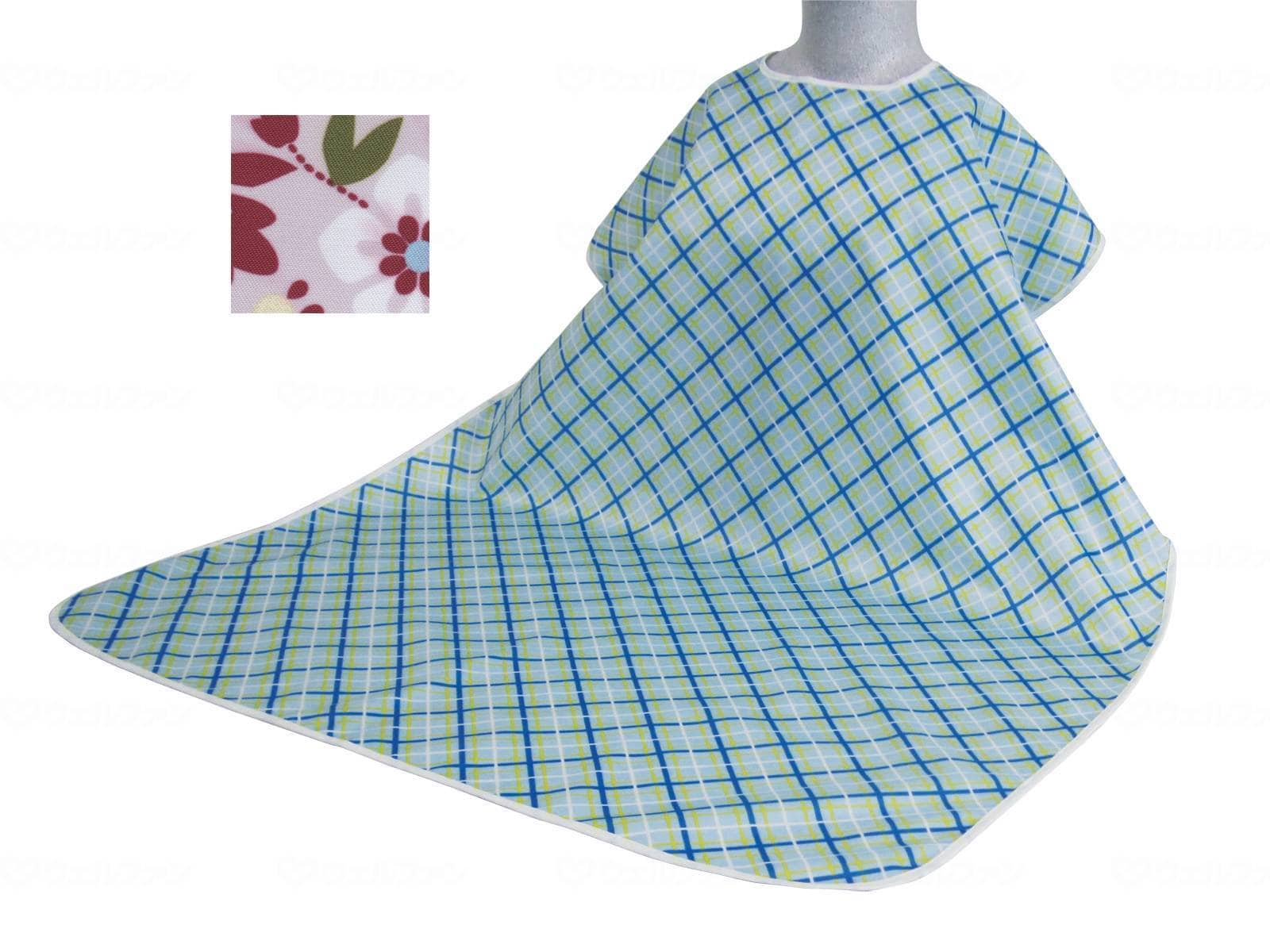 ウェルファン 食事用エプロンW/花柄ピンク 1個（ご注文単位1個）【直送品】