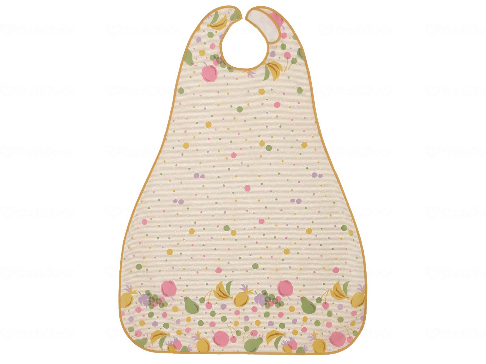 ウェルファン 食事用エプロンⅡ(ロングタイプ)/シャーベットオレンジ 1個（ご注文単位1個）【直送品】