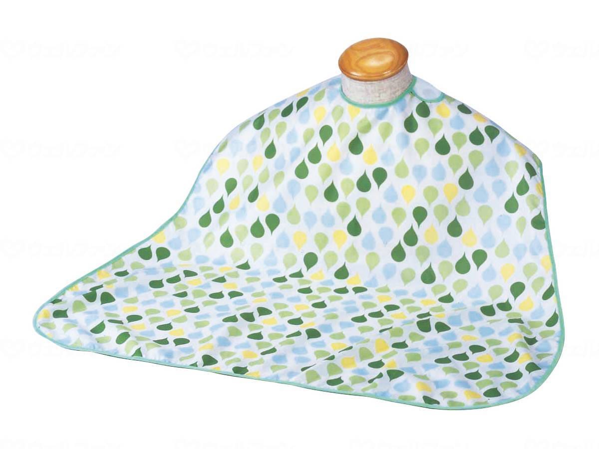 ウェルファン ソフラピレン エプロン しずく/グリーン 1個（ご注文単位1個）【直送品】