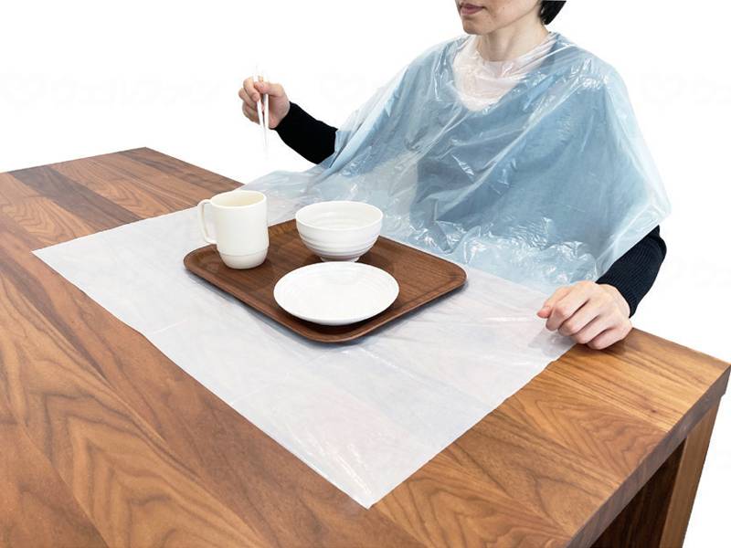 ウェルファン 食事用エプロン使い捨て50枚/ホワイト/箱 1個（ご注文単位1個）【直送品】