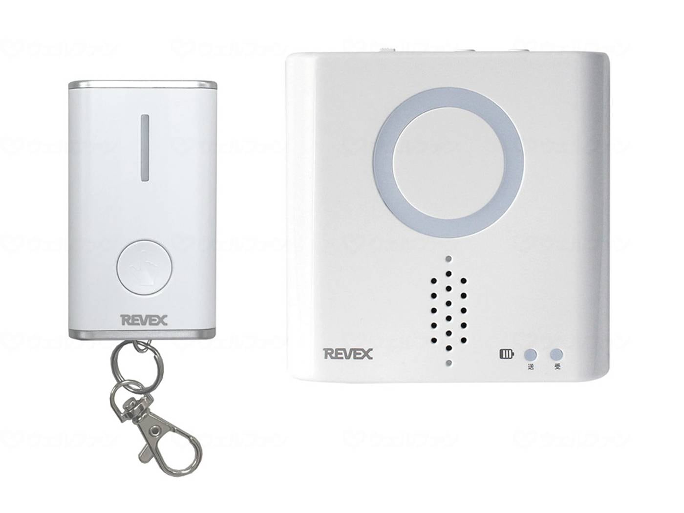 ウェルファン ワイヤレスキーホルダー押しボタン呼び出しチャイムセット 1個(ご注文単位1個)【直送品】