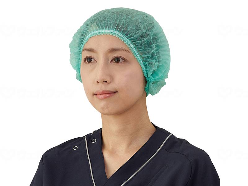 ウェルファン サージキャップ ジャバラタイプ 100枚/グリーン/箱 1個(ご注文単位1個)【直送品】