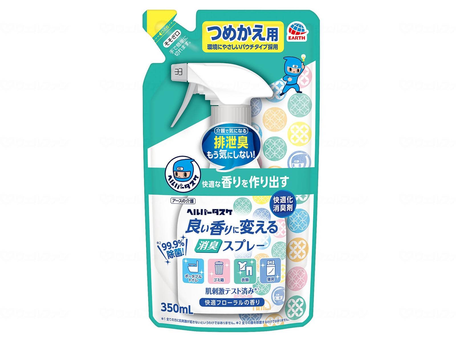 ウェルファン ヘルパータスケ 良い香りに変える消臭スプレー/本/詰替用350ml 1個（ご注文単位1個）【直送品】