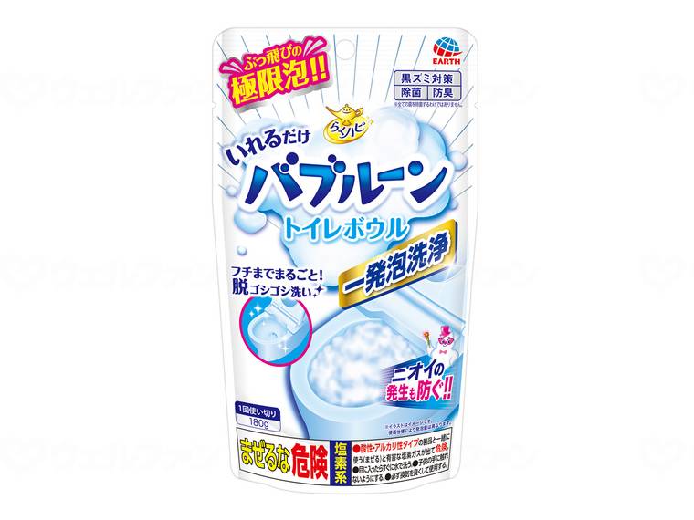 ウェルファン らくハピ いれるだけバブルーン トイレボウル/本/180g 1個（ご注文単位1個）【直送品】