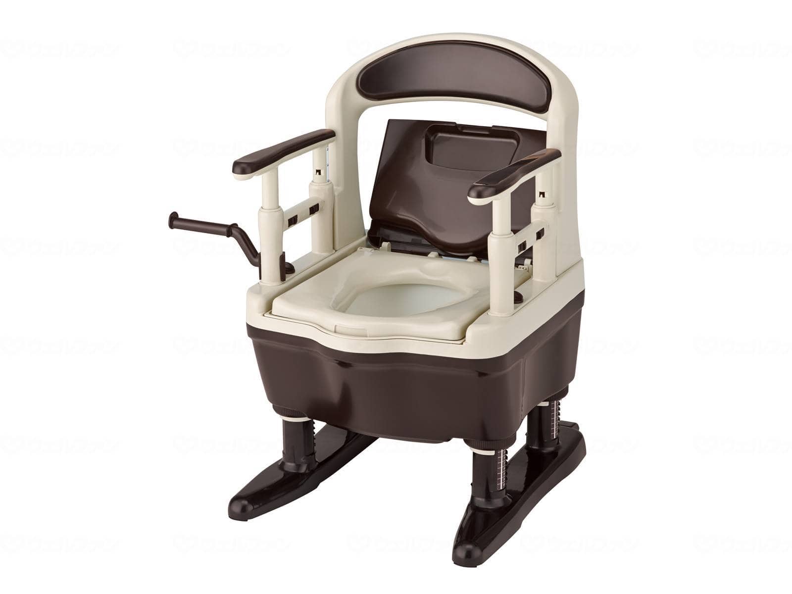 ウェルファン ポータブルトイレ ジャスピタ/ブラウン/ソフト 1個（ご注文単位1個）【直送品】