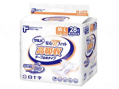 ウェルファン PUサルバ安心Wフィット 高吸収テープ/袋/M-L28枚 1個（ご注文単位1個）【直送品】