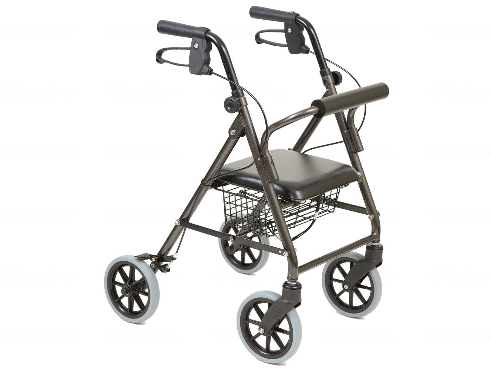 ウェルファン 歩行車ハッピーミニトール/ダークグレーメタリック 1台（ご注文単位1台）【直送品】