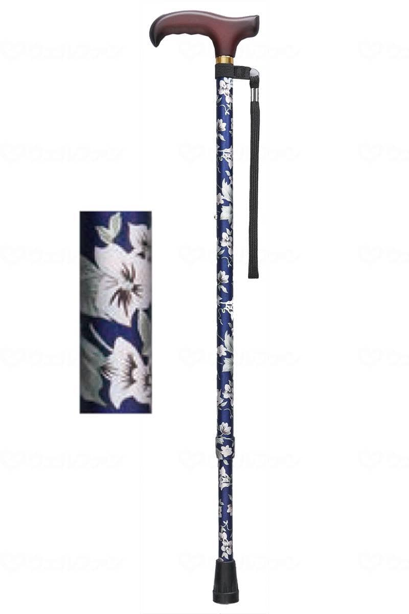 ウェルファン ベーシック 伸縮S/花柄青 1個(ご注文単位1個)【直送品】