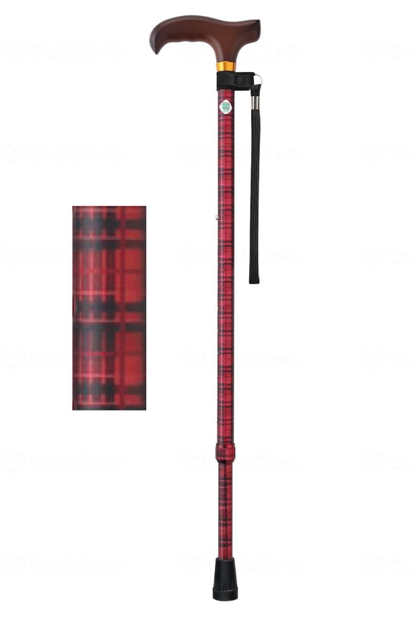 ウェルファン ベーシック 伸縮S/チェックレッド 1個(ご注文単位1個)【直送品】