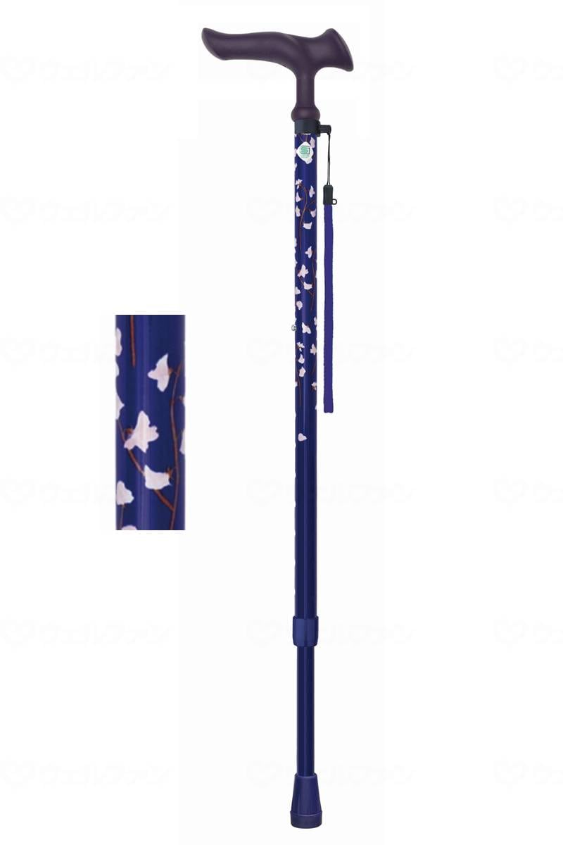 ウェルファン かるがもファムⅡ 伸縮/小花ネイビー 1個(ご注文単位1個)【直送品】