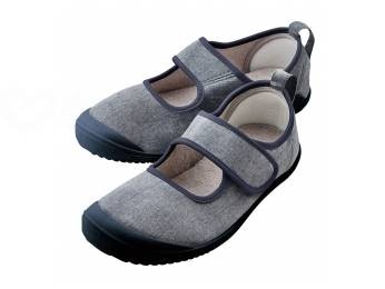 ウェルファン 入院サポートシューズ/グレー/24.0cm 1個(ご注文単位1個)【直送品】