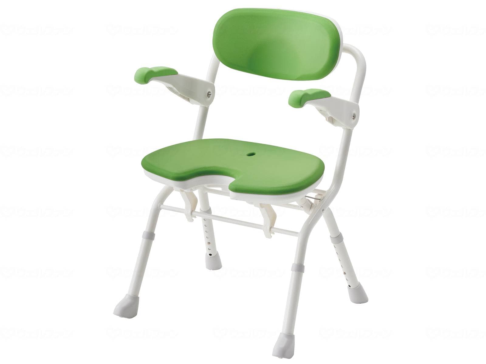 ウェルファン 楽らく開閉シャワーベンチ U/グリーン 1台(ご注文単位1台)【直送品】