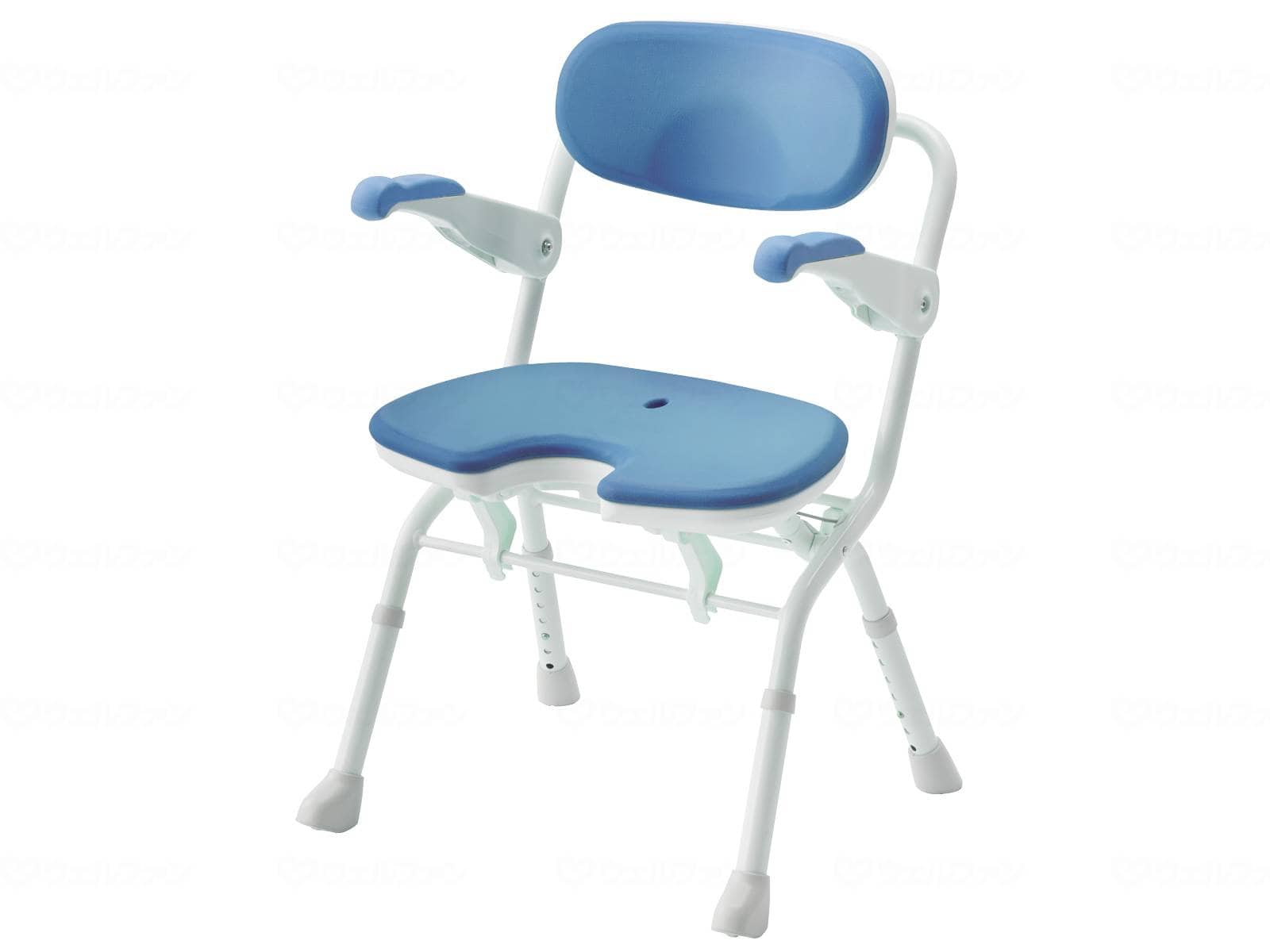 ウェルファン 楽らく開閉シャワーベンチ U/ブルー 1台(ご注文単位1台)【直送品】