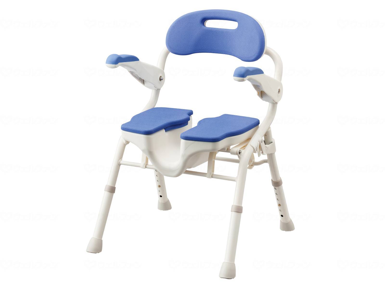 ウェルファン 折りたたみシャワーベンチ HPフィット/ブルー 1台(ご注文単位1台)【直送品】