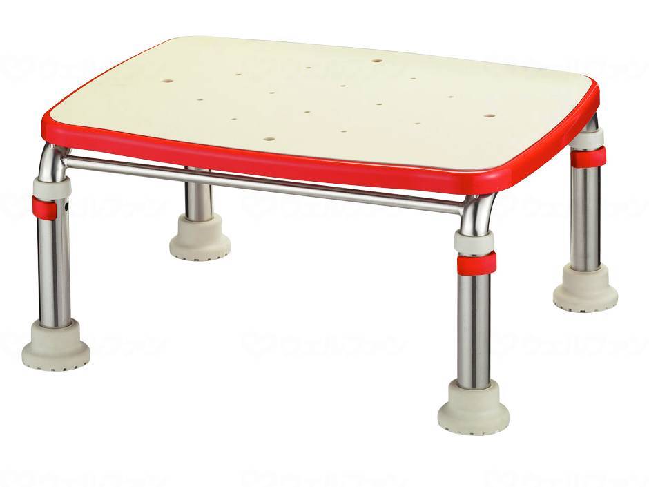 ウェルファン ステンレス製浴槽台R/レッド/17.5-25 1台(ご注文単位1台)【直送品】