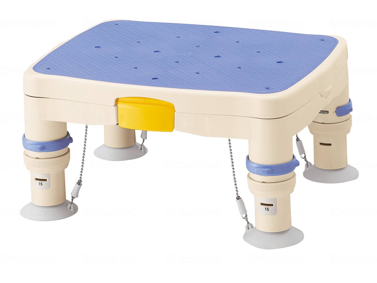 ウェルファン 高さ調節付浴槽台R(滑り止めシート)/ブルー 1台(ご注文単位1台)【直送品】