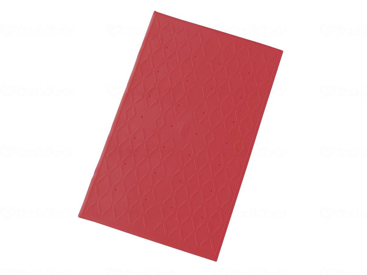 ウェルファン 吸着すべり止めマット/レッド/S 1枚（ご注文単位1枚）【直送品】