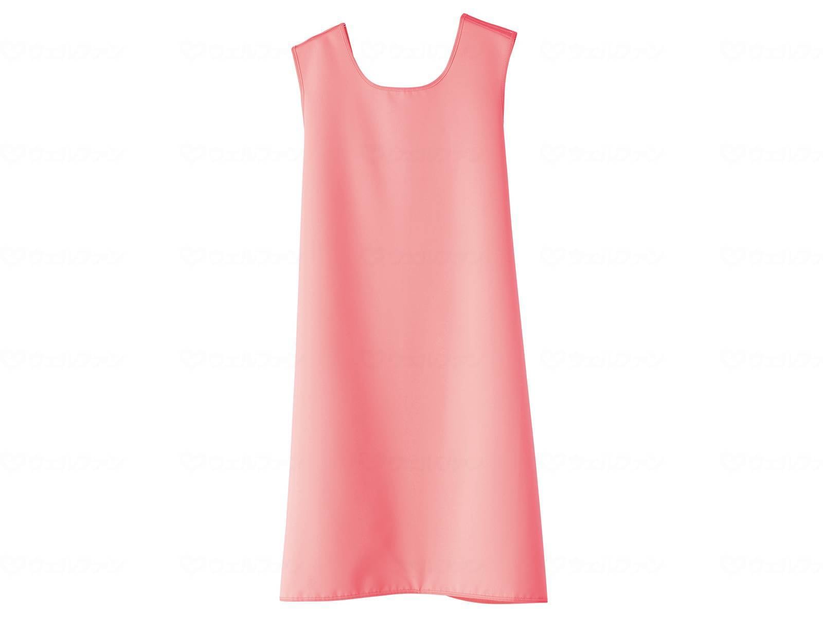 ウェルファン パッとつけられる入浴介護エプロン/ピーチ/M-L 1枚(ご注文単位1枚)【直送品】