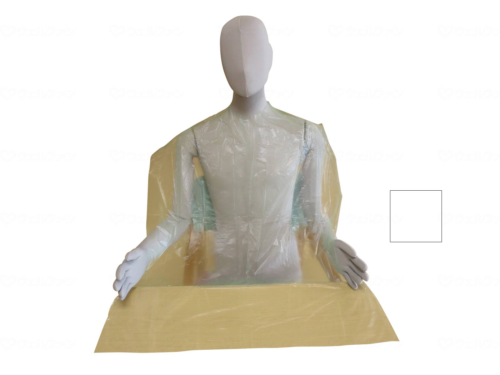 ウェルファン PE食事用エプロン/ホワイト/箱 1個（ご注文単位1個）【直送品】