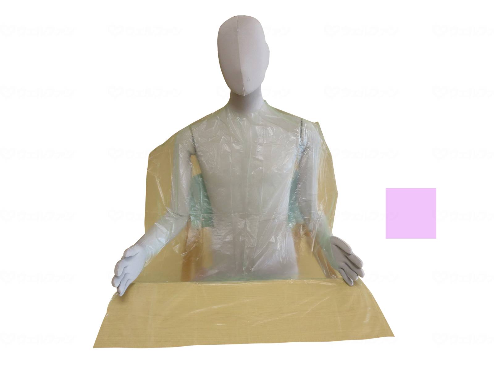 ウェルファン PE食事用エプロン/ラベンダー/箱 1個（ご注文単位1個）【直送品】