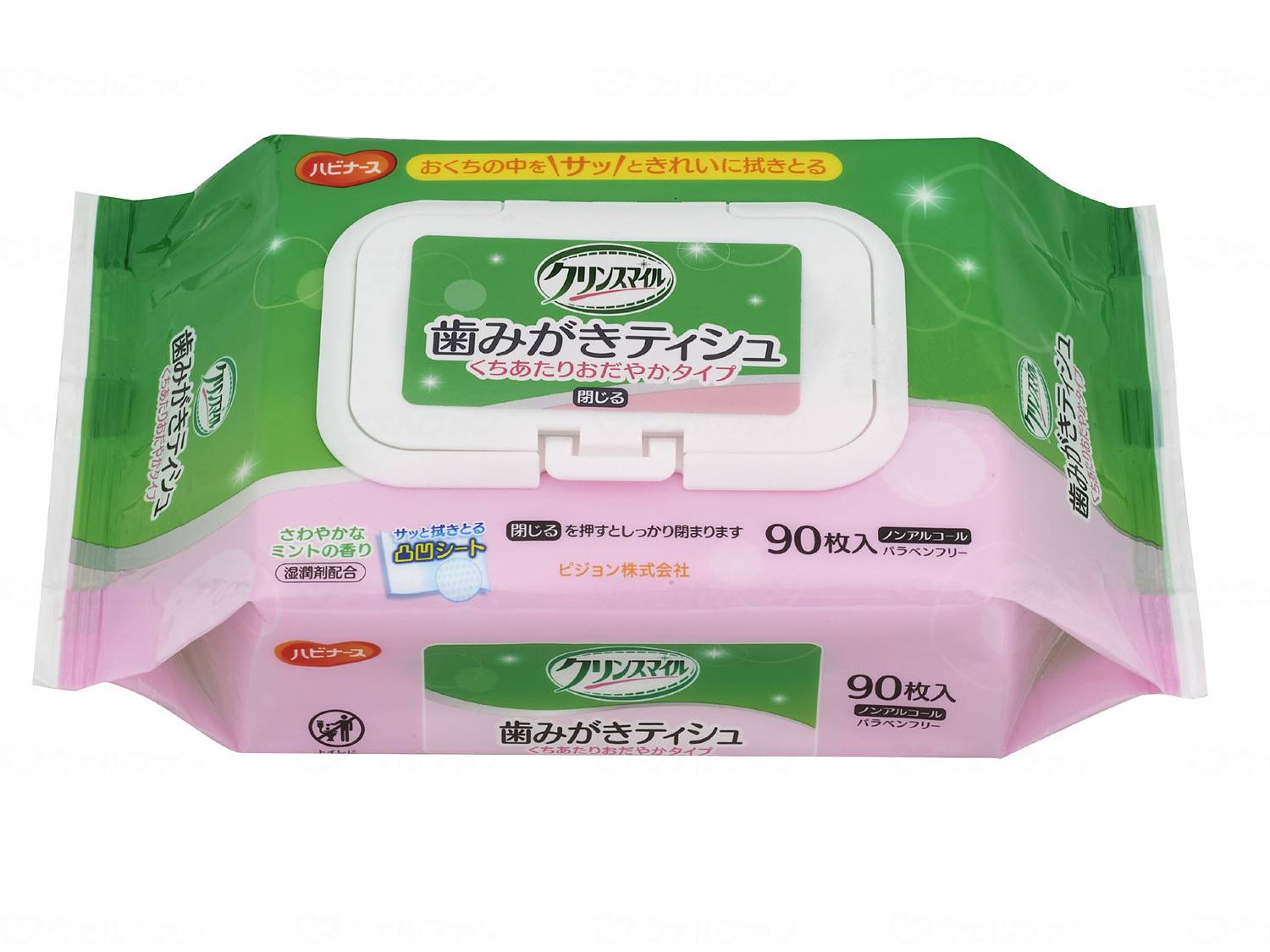 ウェルファン 歯みがきティシュ くちあたりおだやかタイプ90枚/個 1個（ご注文単位1個）【直送品】