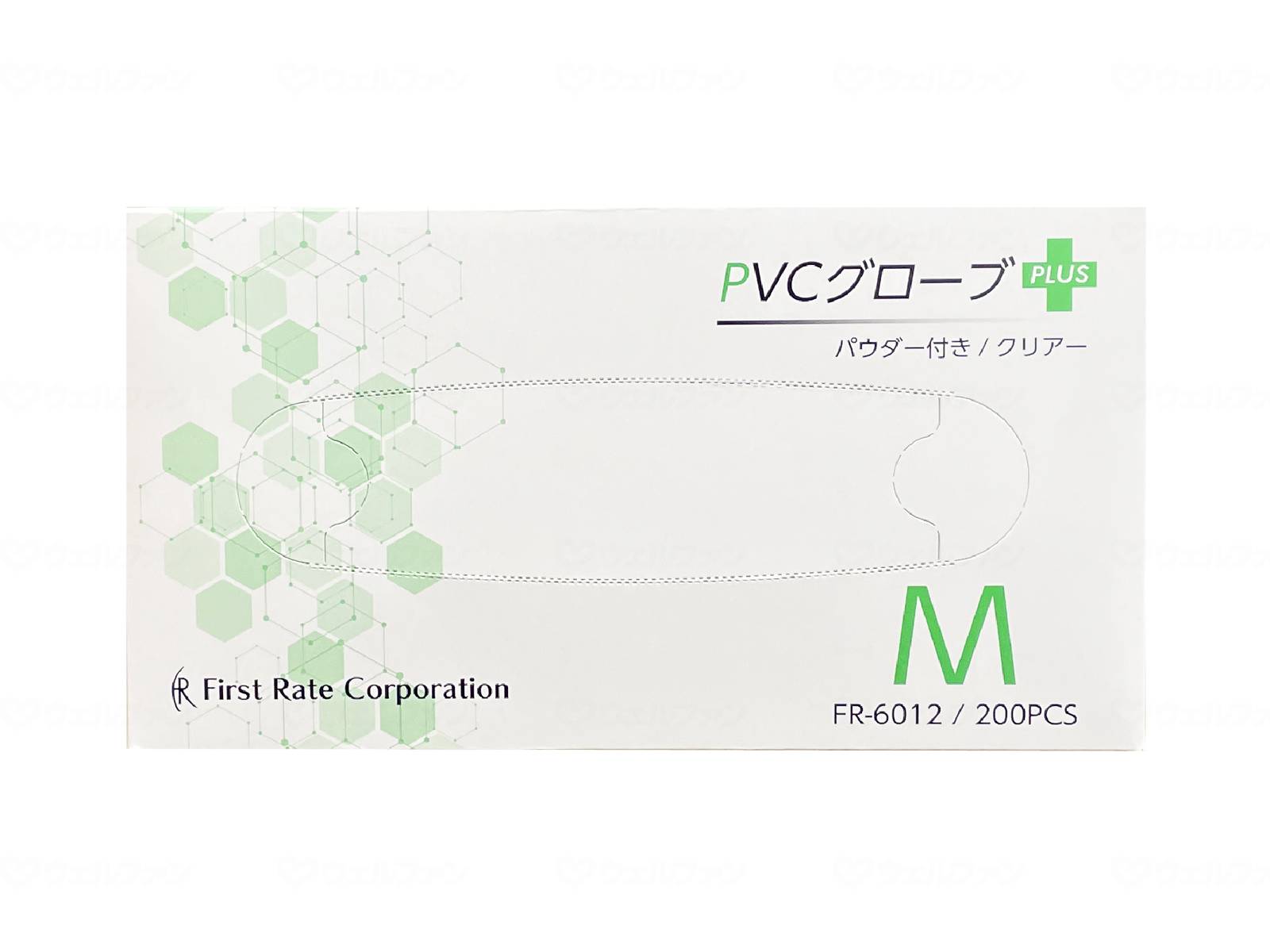 ウェルファン PVCグローブPLUS(プラス) パウダー付き/箱/M 1個（ご注文単位1個）【直送品】