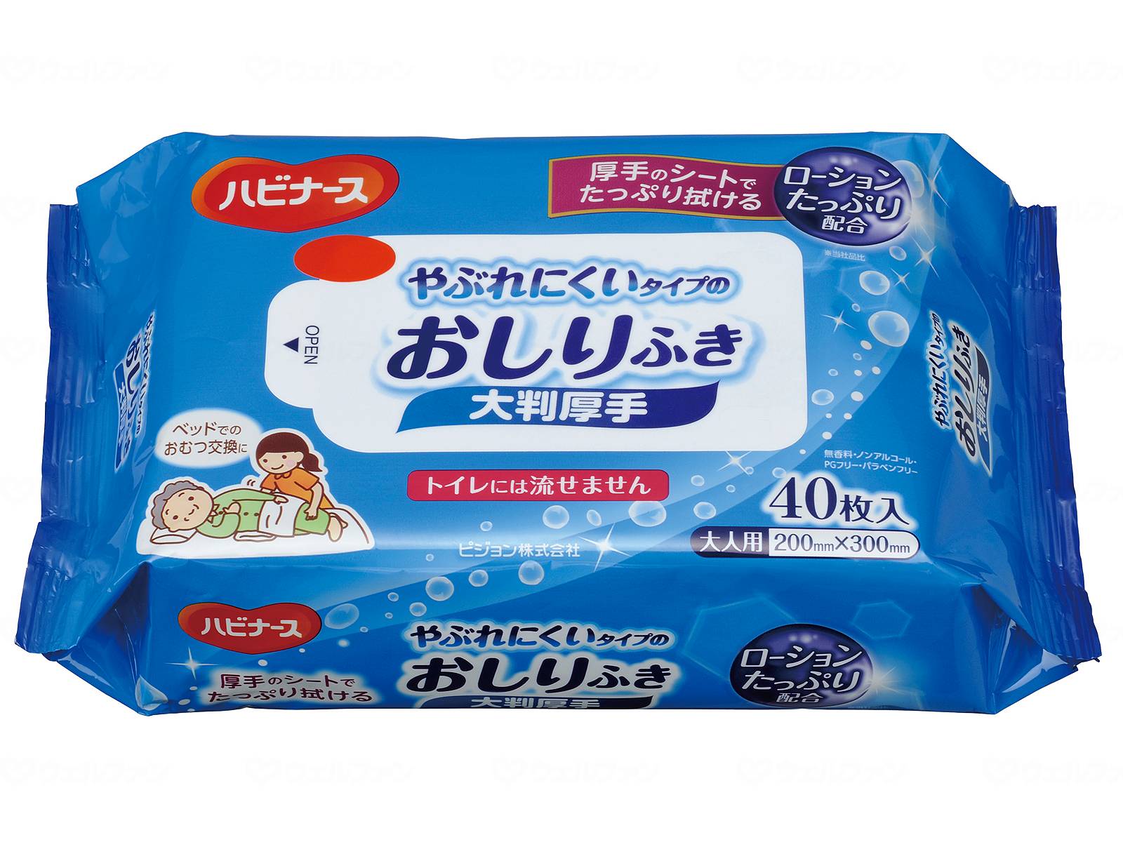 ウェルファン やぶれにくいタイプのおしりふき大判厚手/個 1個(ご注文単位1個)【直送品】
