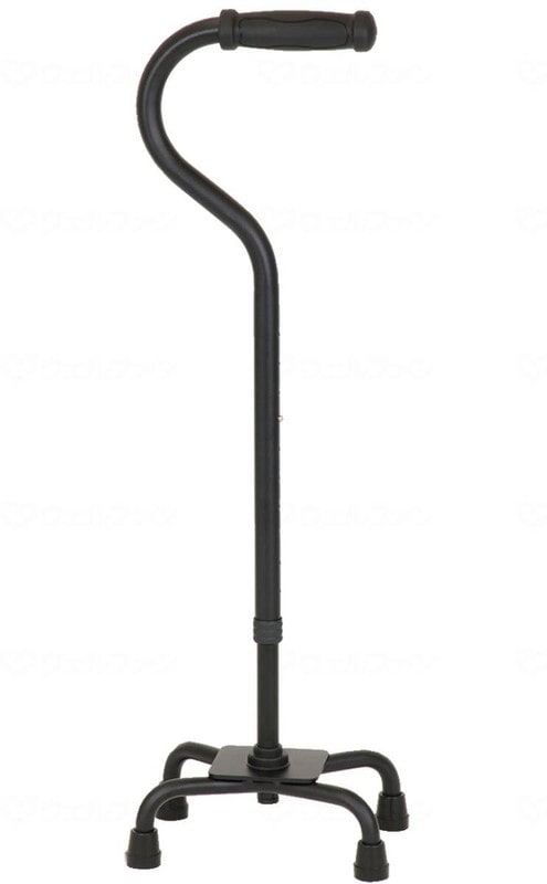 ウェルファン 夢ライフ 4点ステッキ ブラック 1個(ご注文単位1個)【直送品】