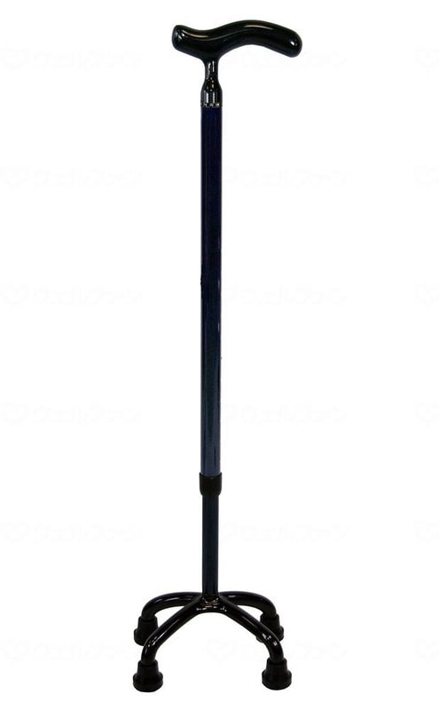 ウェルファン オールカーボン クオッドケイン四点式 カーボン柄NB 1個(ご注文単位1個)【直送品】