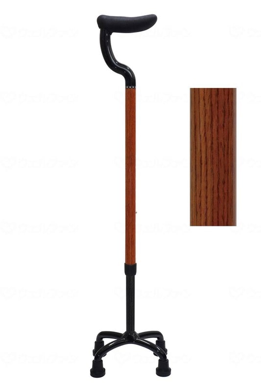 ウェルファン オールカーボン四点式　フラットグリップ ローズウッド 1個（ご注文単位1個）【直送品】