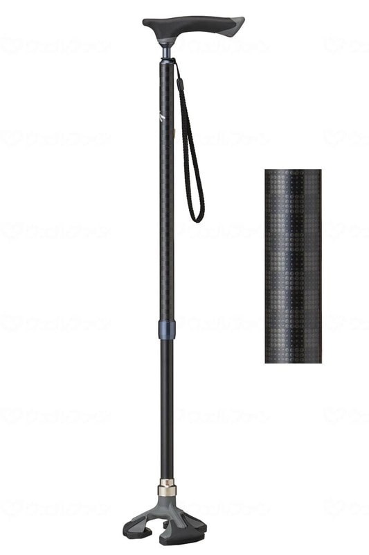 ウェルファン 愛杖　楽スマ　スリーベース ブラック 1個（ご注文単位1個）【直送品】