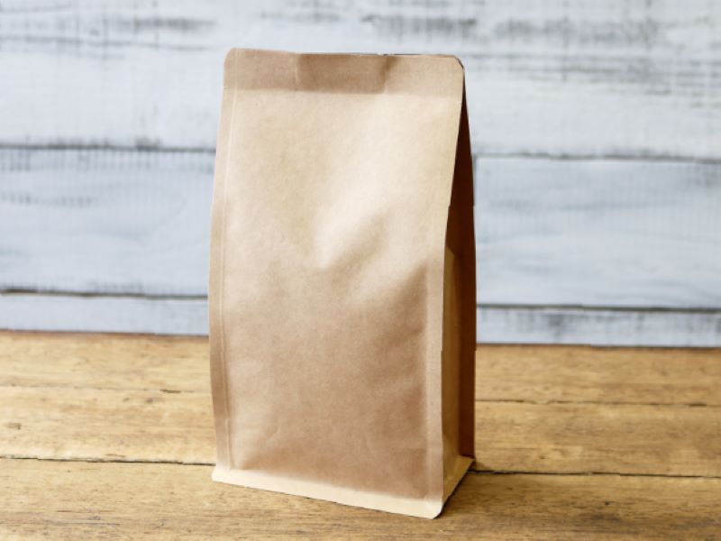 ニコノス フラットボトムパック 200g クラフト FLT-250K 100枚/束(ご注文単位10束)【直送品】