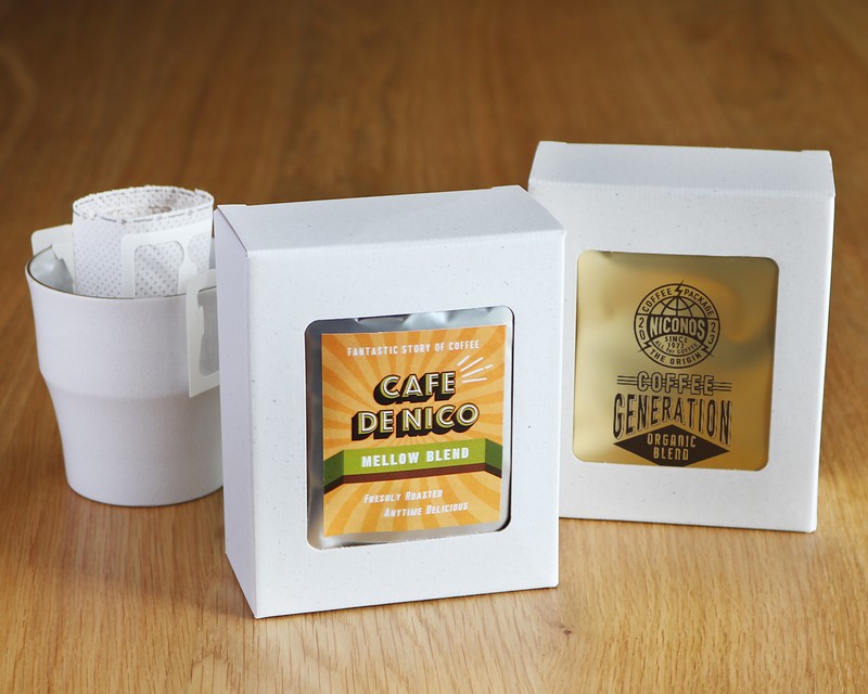 ニコノス 窓あきドリップバッグ用中箱 ホワイト MIC-DW 100個/束(ご注文単位2束)【直送品】