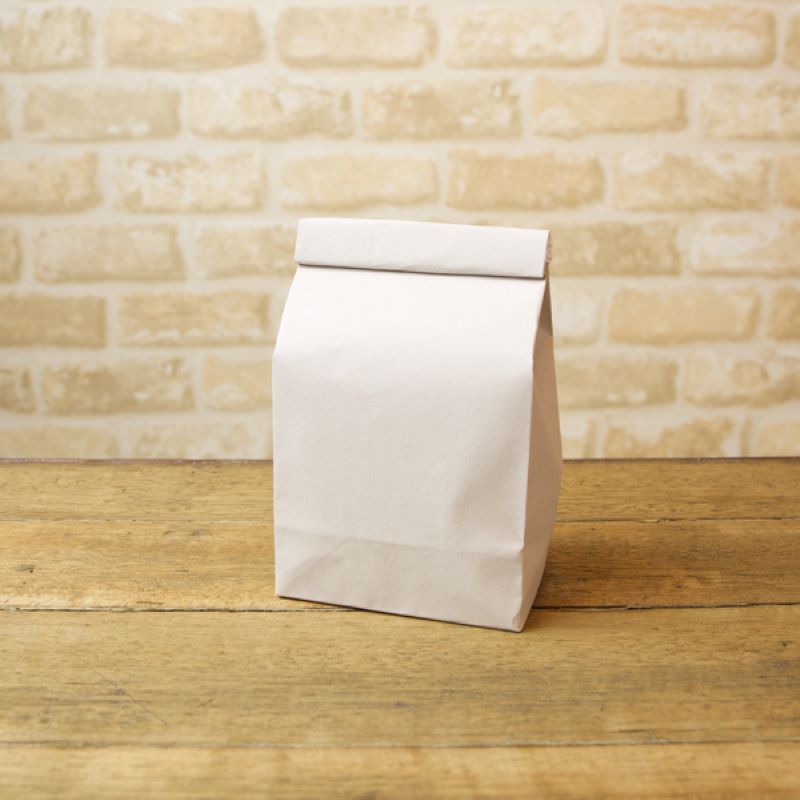 ニコノス ワイヤー付角底袋 150g ホワイト NW-150S 100枚/束（ご注文単位5束）【直送品】