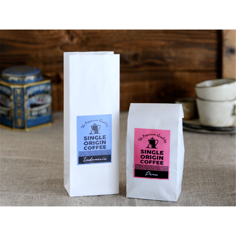 ニコノス ポリラミネート紙袋 白無地 200g PB-200-E 100枚入/袋（ご注文単位10袋）【直送品】