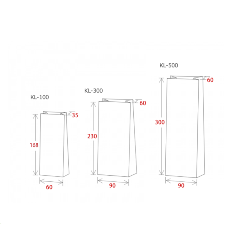 ニコノス クラフトラミネート角底袋 無地 300g KL-300-E 100枚入/袋（ご注文単位10袋）【直送品】