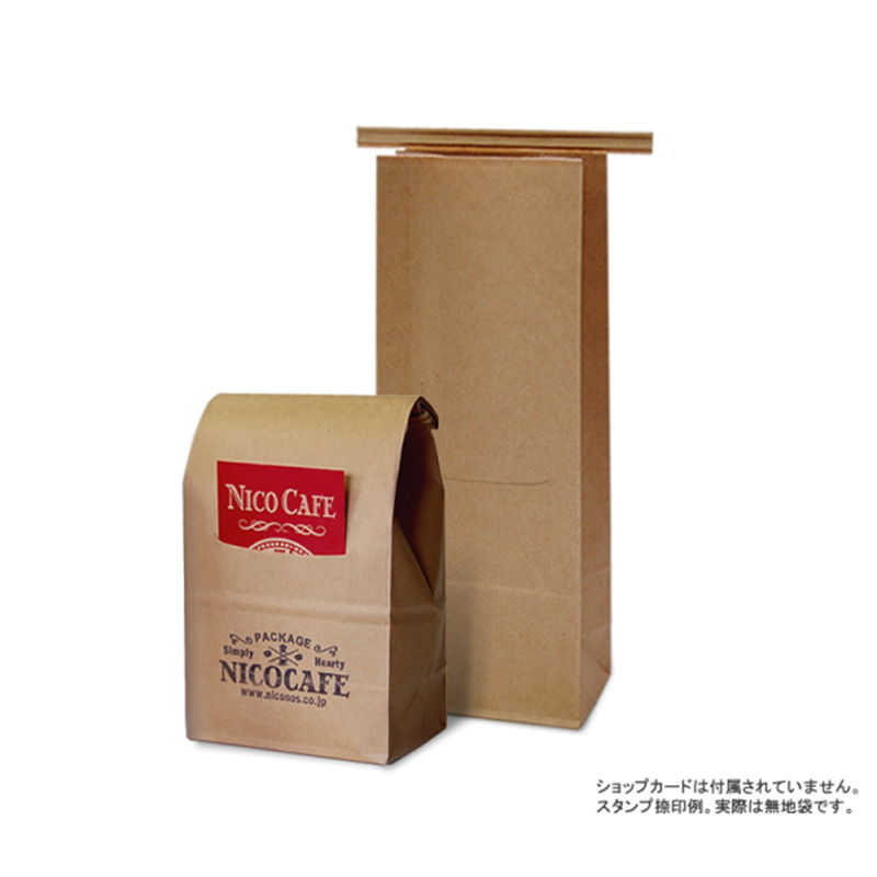 ニコノス ポケット・ワイヤー付角底袋200g クラフト NWP-250 100枚入/袋（ご注文単位5袋）【直送品】