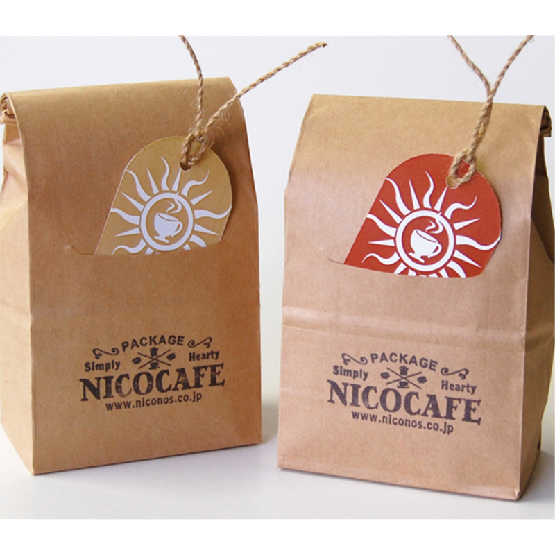 ニコノス ポケット・ワイヤー付角底袋200g クラフト NWP-250 100枚入/袋（ご注文単位5袋）【直送品】