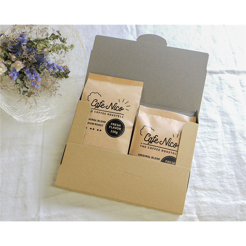 ニコノス 薄型組立箱A5ワイド クラフト/グレー UKA5-KG-E 10枚入/袋(ご注文単位10袋)【直送品】