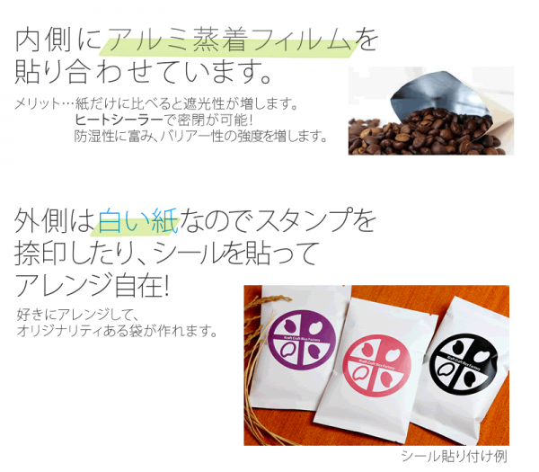 ニコノス クラフトパック100g 平袋 ホワイト W-100 100枚入/袋（ご注文単位20袋）【直送品】