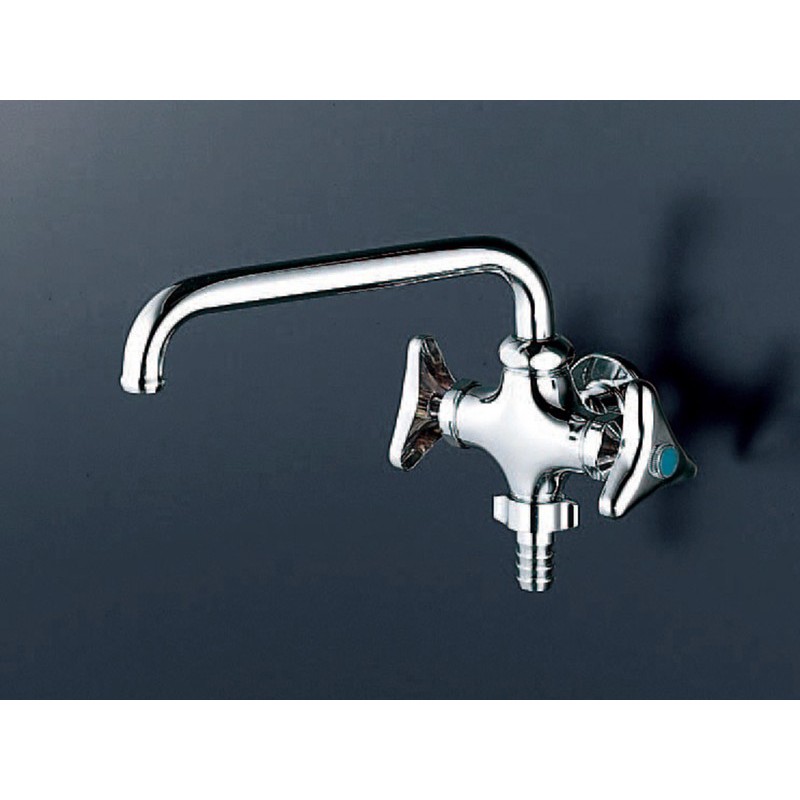 KVK 2300094 二口自在水栓 K18J 1個(ご注文単位1個)【直送品】