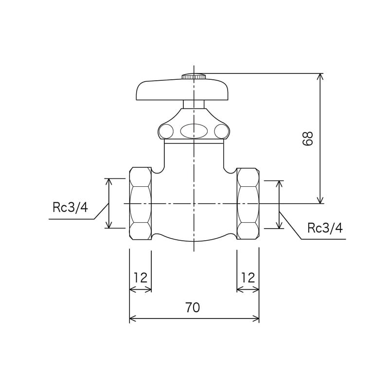 KVK 2300116 B型鉄管短胴甲止水栓20 K24N-20 1個（ご注文単位1個）【直送品】
