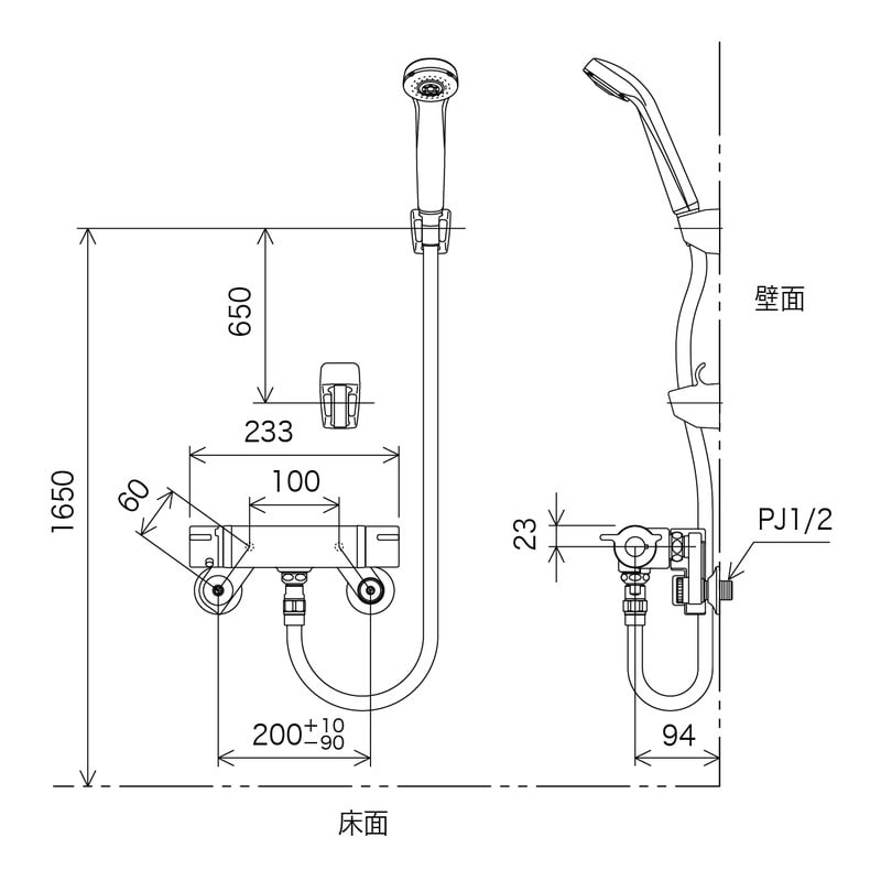 KVK 2300360 サーモシャワー シャワー専用 KF800F 1個(ご注文単位1個)【直送品】